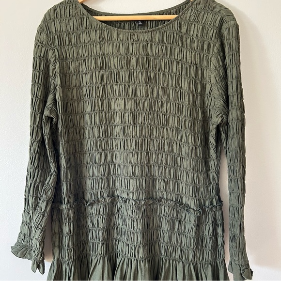 Olive Long Sleeve Tunic Top size XL - Picture 2 of 8